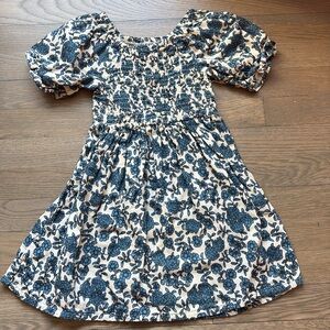 Monoprix size 5 blue floral dress